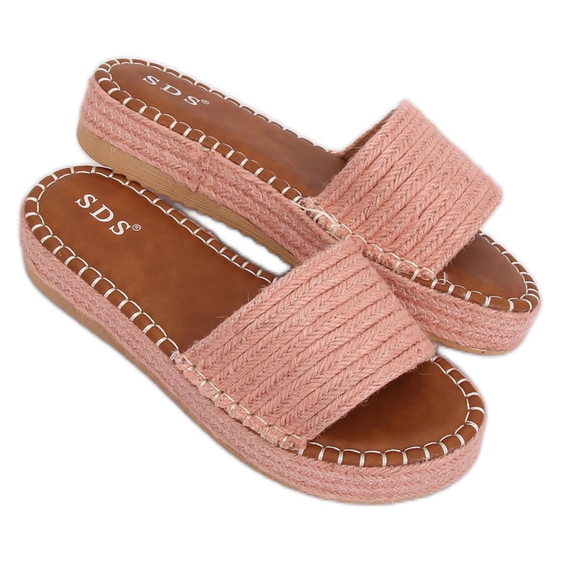 Papuci espadrile roz 7970-PL Roz