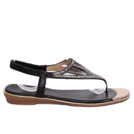 Flip-flops decorate cu negru M03 Black