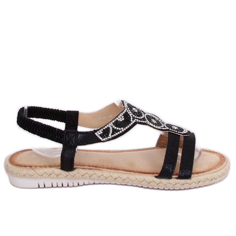 Sandale espadrile negre CO-78 Negre negru