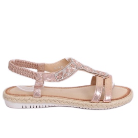 Sandale espadrile șampanie CO-78 Șampanie roz