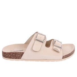 Papuci scholki de culoare bej BL3100-SF Bej