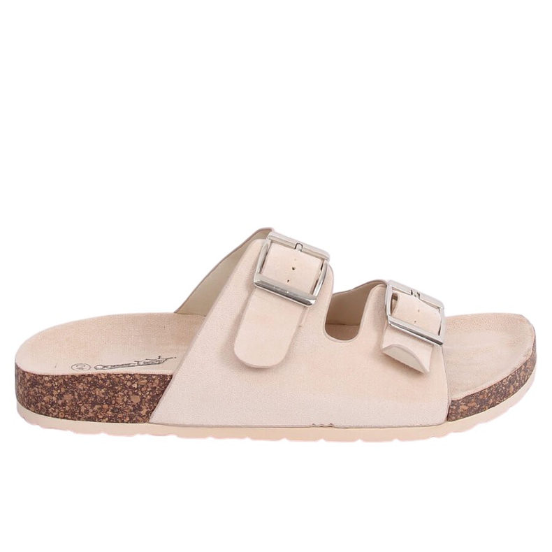Papuci scholki de culoare bej BL3100-SF Bej