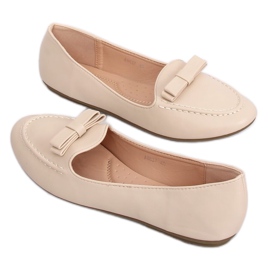 Mocasini bej pentru femei A8637 Beige II Calitate