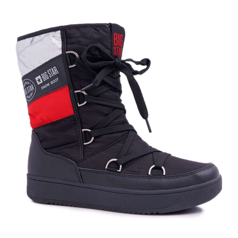 Cizme de zăpadă calde negre pentru femei, cu blană Big Star EE274656 negru