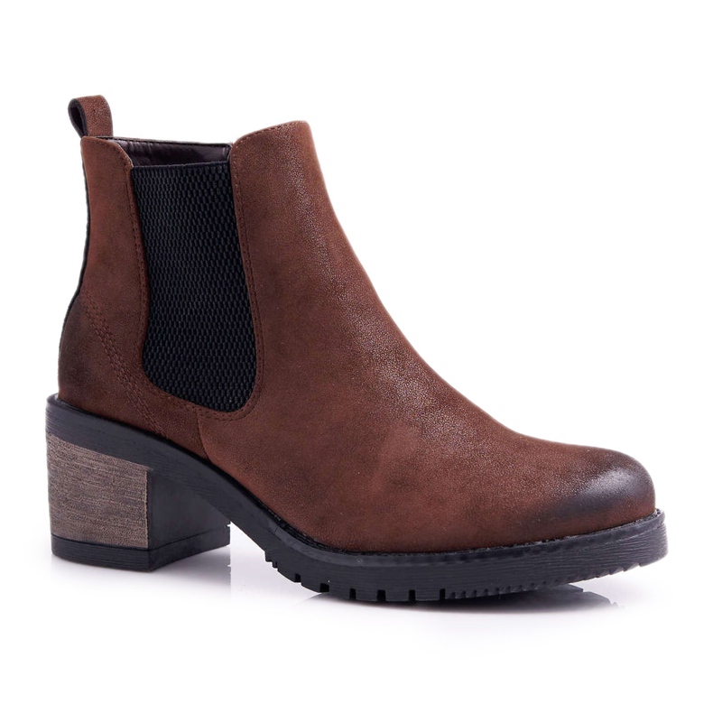 Cizme de damă cu toc înalt Sergio Leone Brown BT702 maro