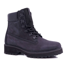 Cizme pentru femei Trappers Big Star Black EE274033 negru Cizme pentru femei Trappers Big Star Black EE274033 negru