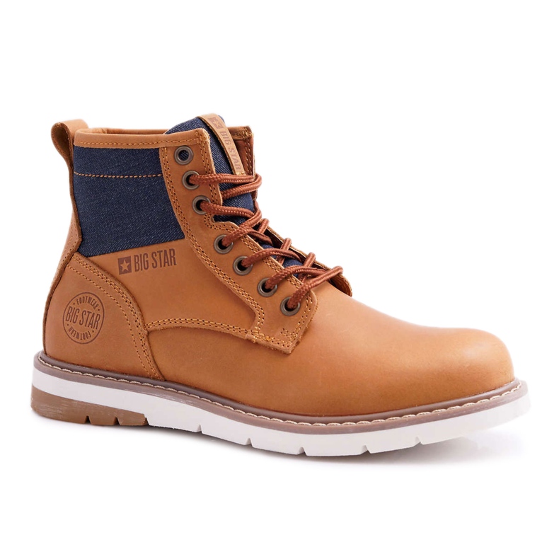 Cizme pentru femei Trappers Big Star Leather Brown EE274004 maro Cizme pentru femei Trappers Big Star Leather Brown EE274004 maro