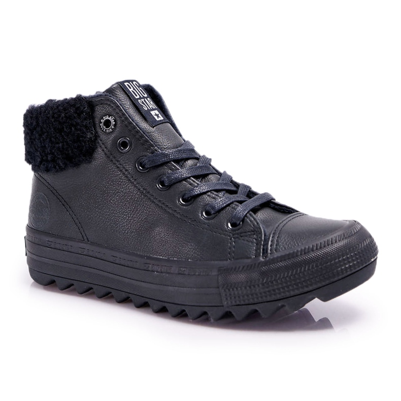 Adidași pentru femei Big Star High Warmed Black EE274145 negru