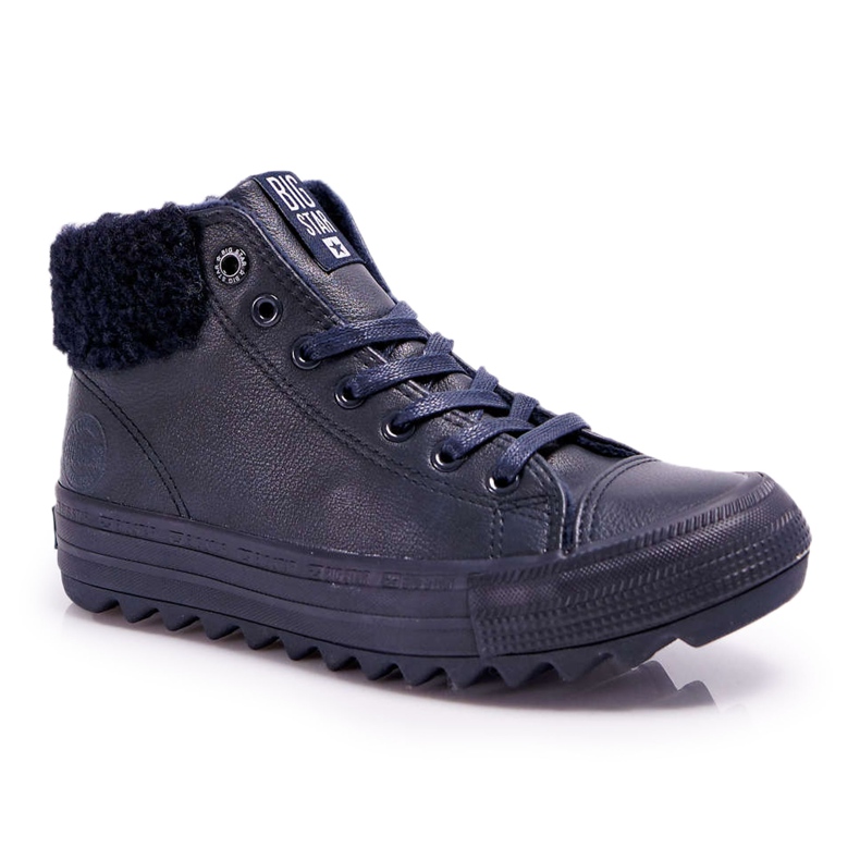Adidași pentru femei Big Star High Warm Navy EE274147 albastru marin