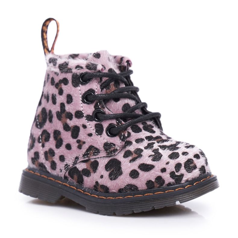 FRROCK Ghete pentru copii cu fermoar, imprimeu leopard roz Lilo multicolor FRROCK Ghete pentru copii cu fermoar, imprimeu leopard roz Lilo multicolor