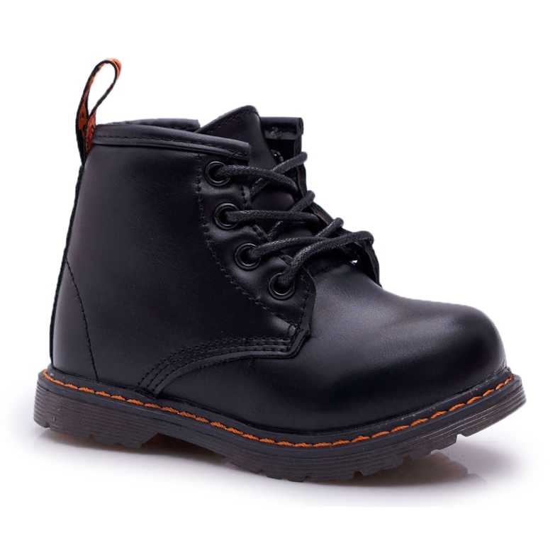 FRROCK Cizme calde pentru copii Goopy, negre, cu fermoar negru