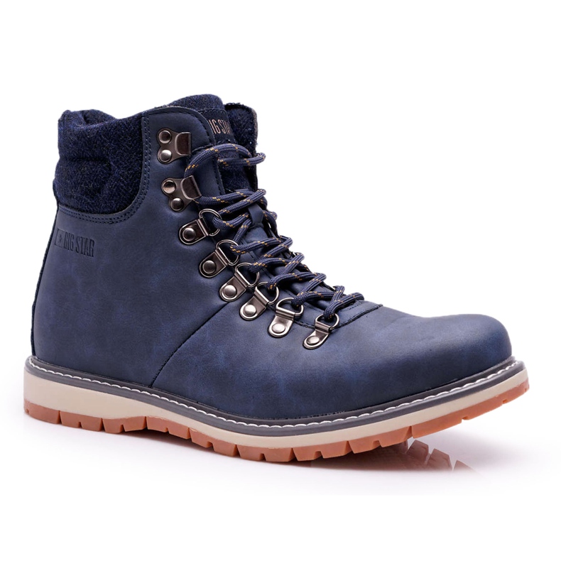Trappers pentru bărbați Big Star Navy Blue EE174403 albastru marin