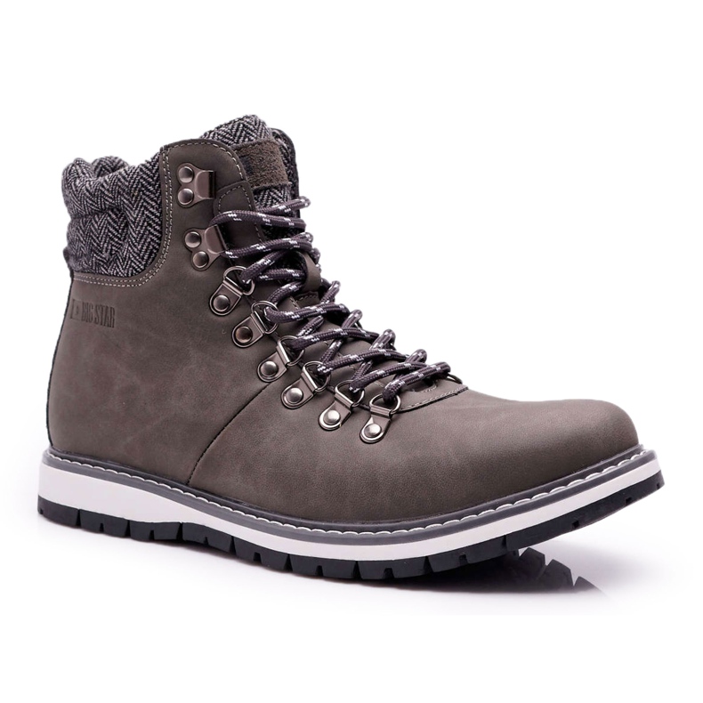 Cizme pentru bărbați Trappers Big Star Grey EE174405 gri Cizme pentru bărbați Trappers Big Star Grey EE174405 gri