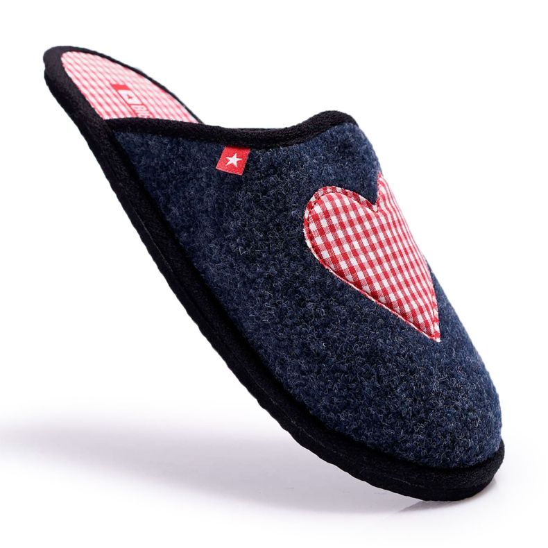 Papuci de casă pentru femei Big Star Blue Navy D267800A albastru marin