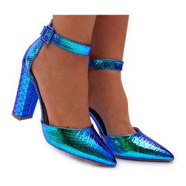 SEA Pompă de damă pe toc Opalescent Blue Magnetic multicolor albastru SEA Pompă de damă pe toc Opalescent Blue Magnetic multicolor albastru