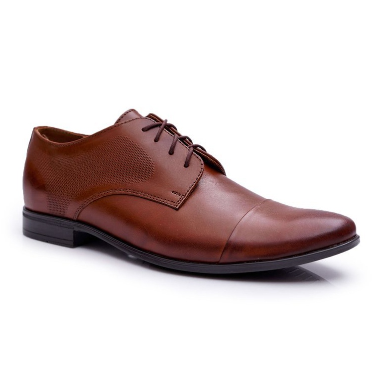 Pantofi bărbați din piele elegantă Bednarek Brown Dawidos maro