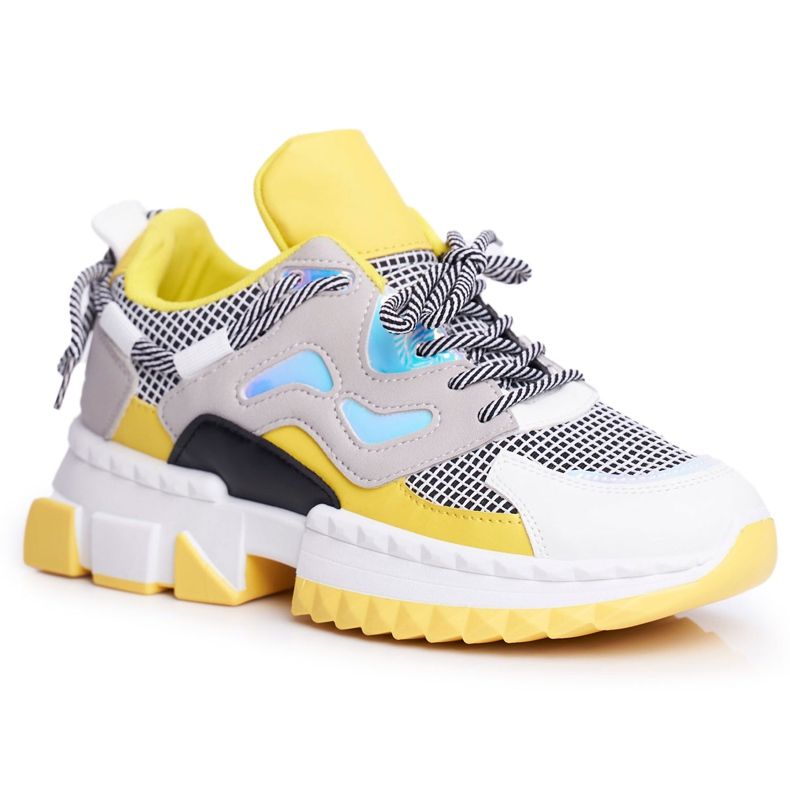 SEA Pantofi sport pentru femei Inserții colorate de culoare galbenă multicolor