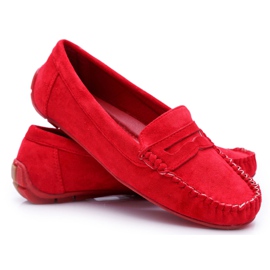 PS1 Mocasini Bolero din piele de căprioară roșie roșu PS1 Mocasini Bolero din piele de căprioară roșie roșu