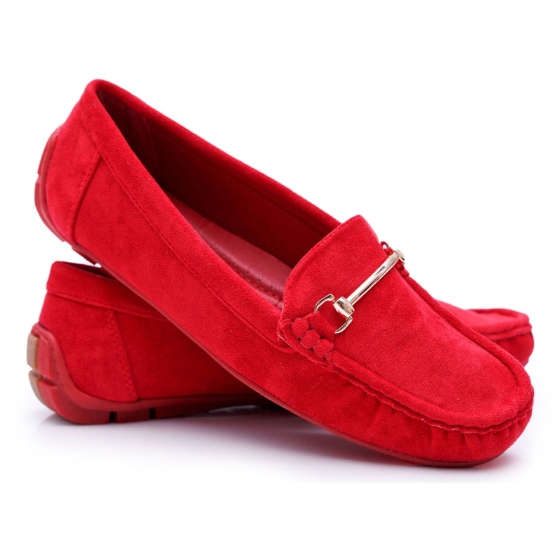 SEA Mocasini de damă Suede Red Sonnero roșu