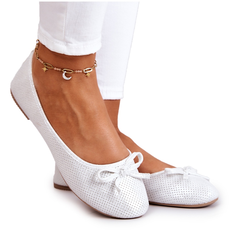 EVE Balerină clasică pentru femei, branț profilat, argintiu Fimme gri