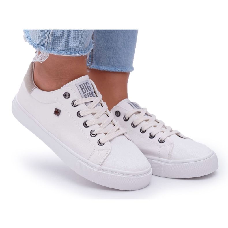 Adidași pentru femei Big Star White BB274033 alb