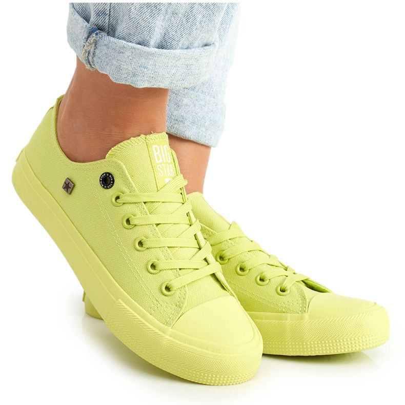 Adidași pentru femei Big Star Lime AA274012 galben