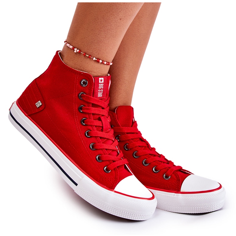 Adidași pentru femei Big Star High Red DD274334 roșu