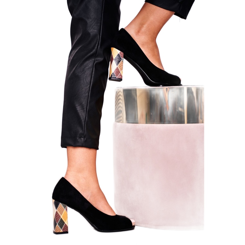 Pompe de damă Sergio Leone Suede Black PB135 Be Mine! negru