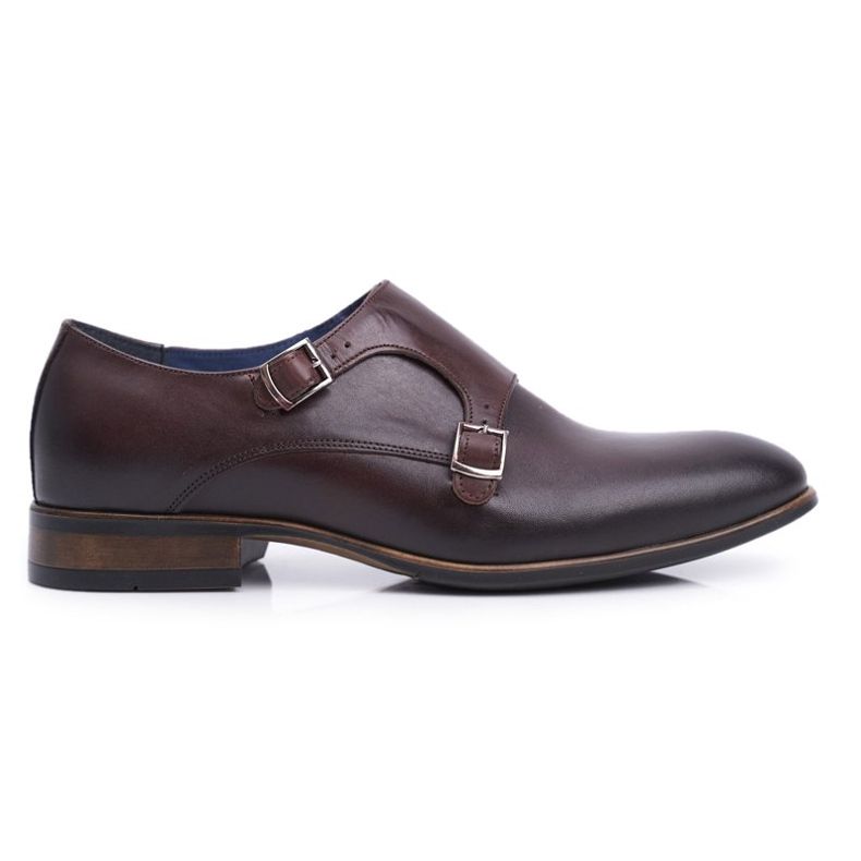 Pantofi de piele pentru bărbați Monk Nikopol Brown 1720 maro