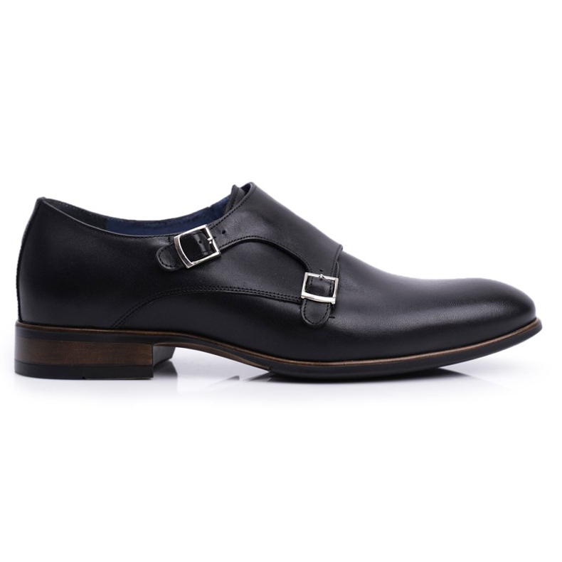 Pantofi de piele pentru bărbați Monk Nikopol Black 1720 negru