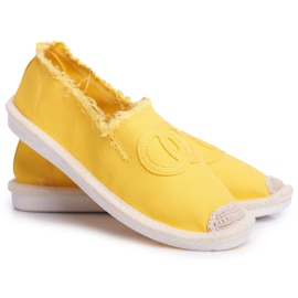 PS1 Espadrile de damă Flaure galbenă PS1 Espadrile de damă Flaure galbenă