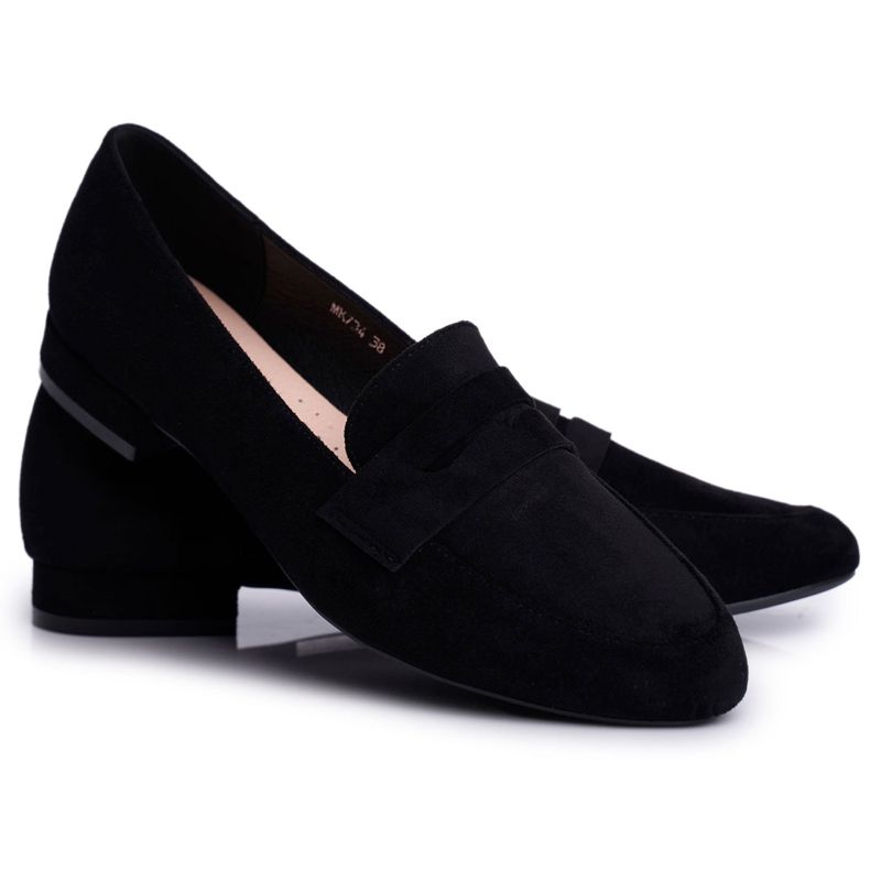 Mocasini de damă piele de căprioară Sergio Leone MK734 Negru Nebbi