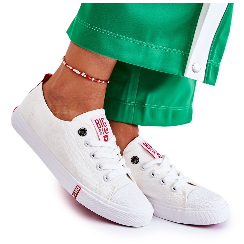 Adidași pentru femei Big Star White FF274087 alb