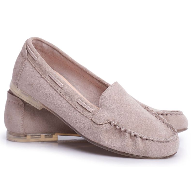 Mocasini dama Sergio Leone Suede Beige MK722 bej