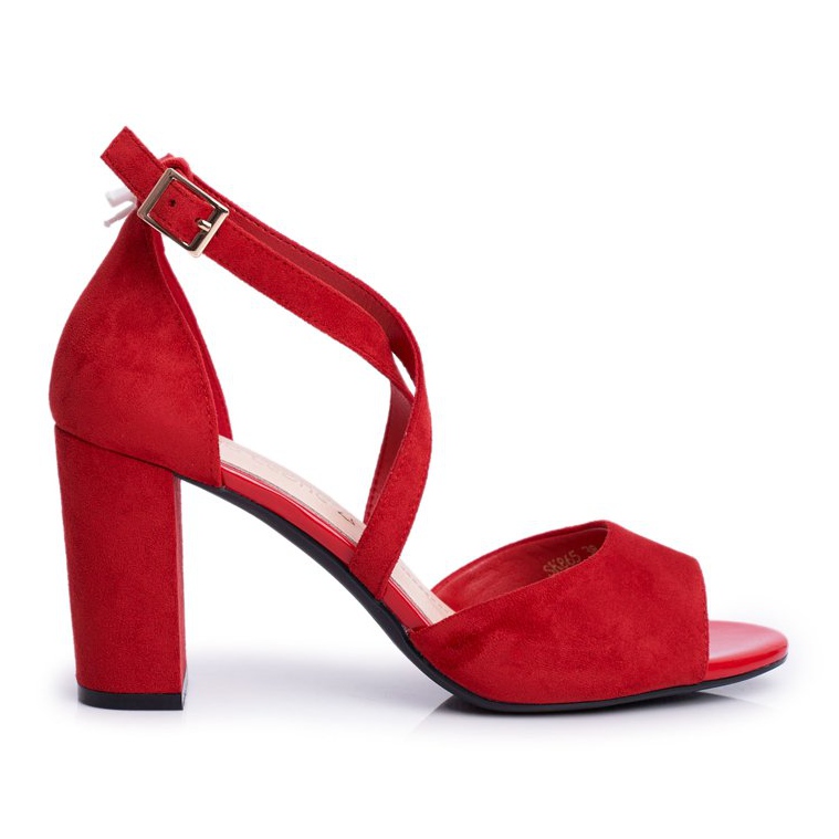 Sandale dama cu toc înalt Sergio Leone Roșu SK865
