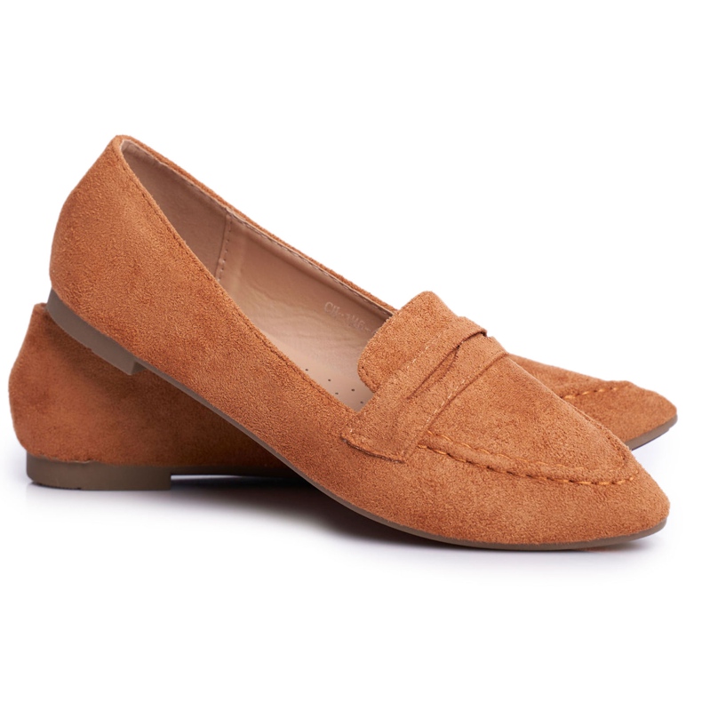 BUGO Mocasini de damă Suede CH-1M6 Camel Laveria maro