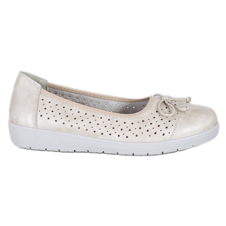 SHELOVET Balerină ajurată pe platformă de aur