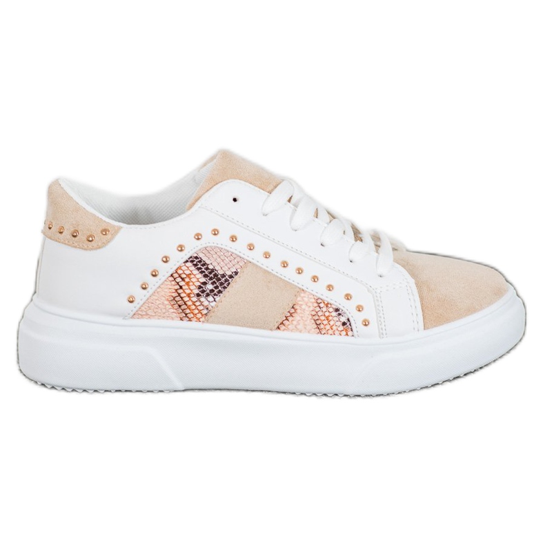 SHELOVET Adidași la modă pe platformă alb maro