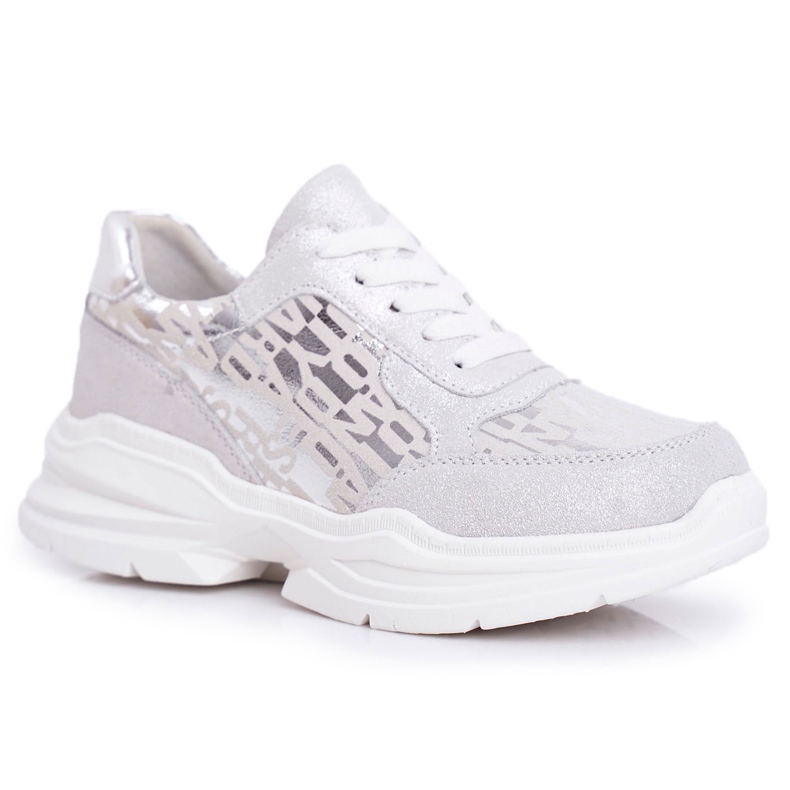 S.Barski Încălțăminte sport de damă Piele Argintiu Adidași Palm Bay gri