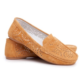S.Barski Loafers pentru femei Openwork din piele Camel Salem maro S.Barski Loafers pentru femei Openwork din piele Camel Salem maro