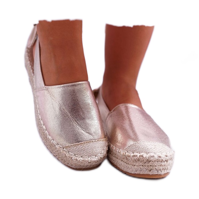 FRJ Espadrile pentru femei Golden Contour de aur
