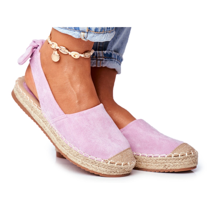 FRJ Espadrile Femei Suede Violet Contour