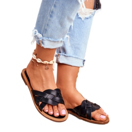 FRJ Papuci de damă eleganți Mariah negru