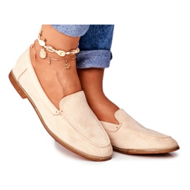 PS1 Brogues pentru femei Slip On Suede Beige Twinky bej