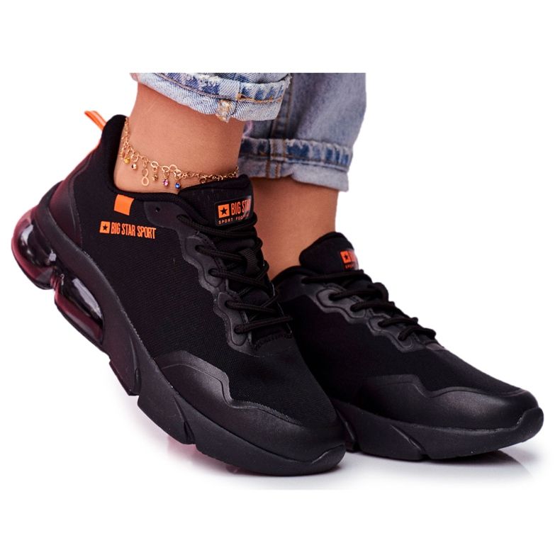 Încălțăminte sport pentru femei Adidași Big Star Black FF274946 negru portocale