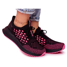 Încălțăminte sport pentru femei Adidași Big Star Negru Fucsia FF274964 roz