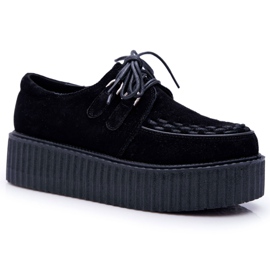 Smith's Creepers din piele neagră de pe platforma Gocain negru Smith's Creepers din piele neagră de pe platforma Gocain negru