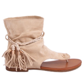Flip-flops cu partea superioară bej SL1011 Beige II Calitate