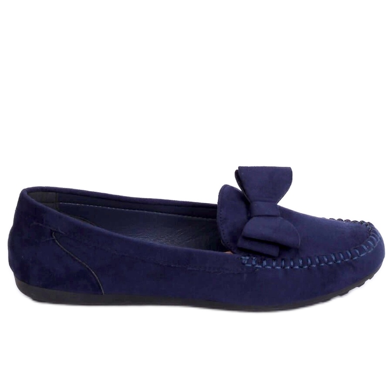 Mocasini pentru femei bleumarin B2020-6 Dk Blue albastru marin