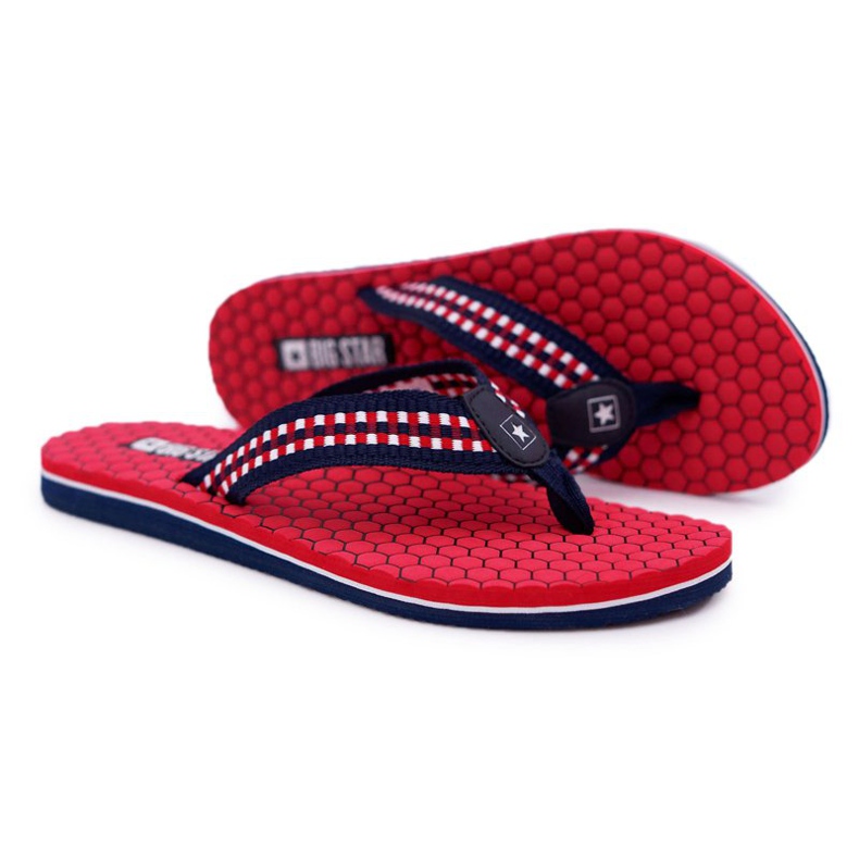 Papuci de damă Flip-flops Big Star Red DD274A252 roșu
